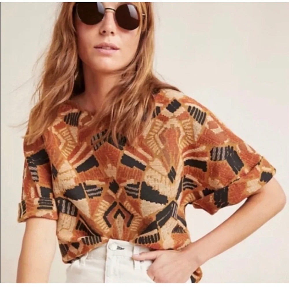 Anthropologie Dolan Seraphina Textured Blouse Top Size XS